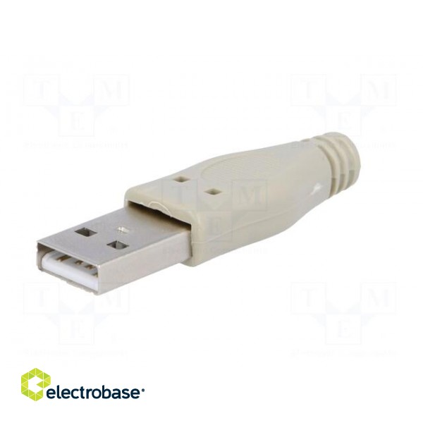 Plug | USB A | for cable | soldering | with protection image 2