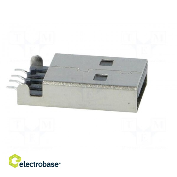 Plug | USB A | male | on PCBs | SMT | PIN: 4 | horizontal | USB 2.0 image 7