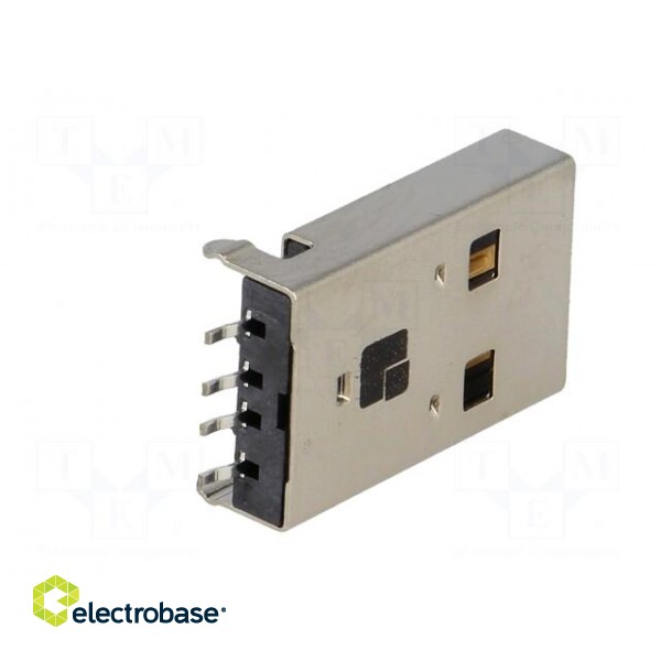 Plug | USB A | on PCBs | SMT | PIN: 4 | horizontal | USB 2.0 image 6