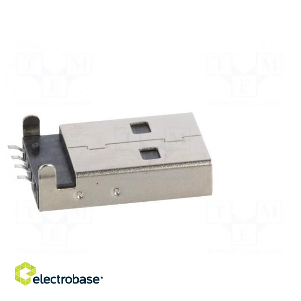 Plug | USB A | on PCBs | SMT | PIN: 4 | horizontal | USB 2.0 | gold-plated image 7