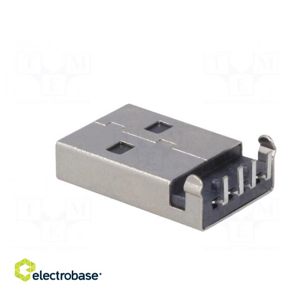 Plug | USB A | on PCBs | THT | PIN: 4 | angled 90° | shielded | USB 2.0 image 4