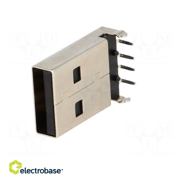 Plug | USB A | on PCBs | THT | PIN: 4 | angled 90° | USB 2.0 image 2