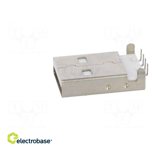 Plug | USB A | on PCBs | THT | PIN: 4 | angled 90° | USB 2.0 | gold-plated image 3