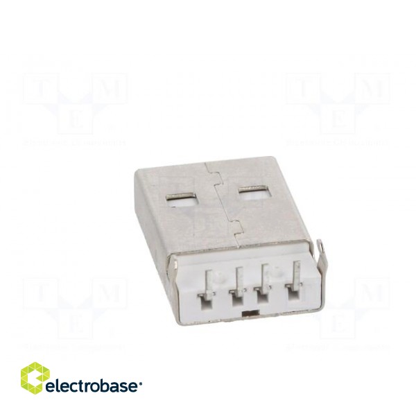 Plug | USB A | on PCBs | THT | PIN: 4 | angled 90° | USB 2.0 | gold-plated image 5