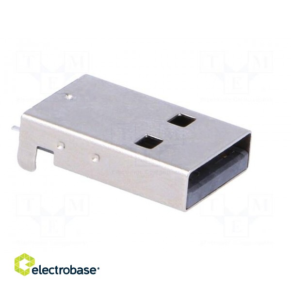 Plug | USB A | SMT | angled 90° | 1.5A | Contacts: phosphor bronze | 500V paveikslėlis 8