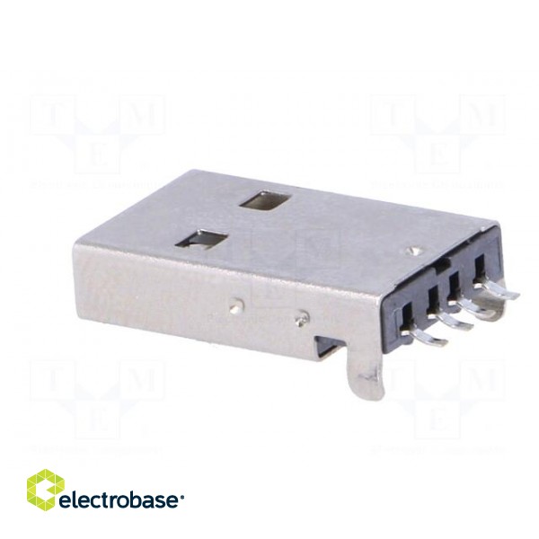 Plug | USB A | SMT | angled 90° | 1.5A | Contacts: phosphor bronze | 500V image 4