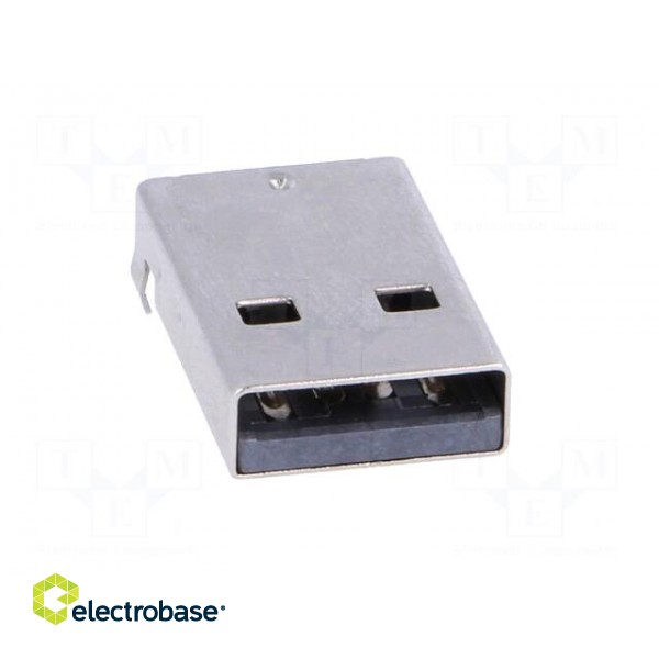 Plug | USB A | SMT | angled 90° | 1.5A | Contacts: phosphor bronze | 500V paveikslėlis 9