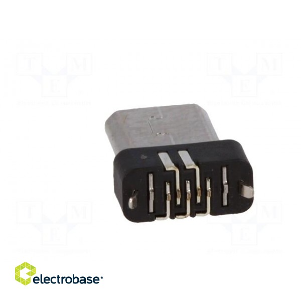 Plug | USB B micro | for molding | soldering | PIN: 5 | USB 2.0 | 0.65mm фото 5