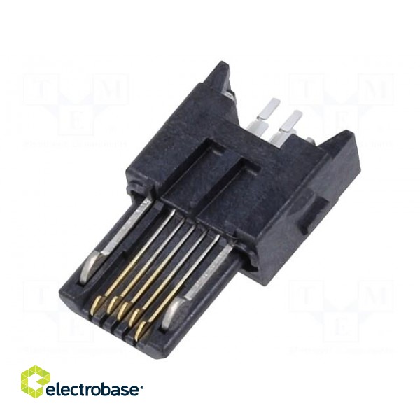 Plug | USB B micro | ZX | for cable | soldering | PIN: 5 | straight