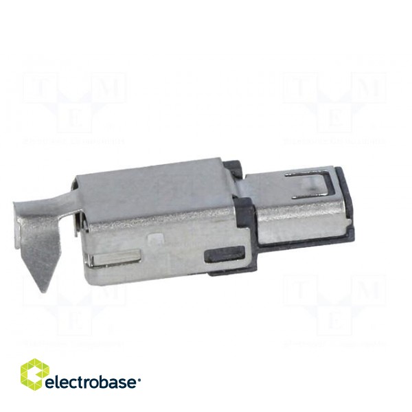 Plug | USB mini Hirose | soldering | PIN: 4 | nickel plated | 500mA image 7