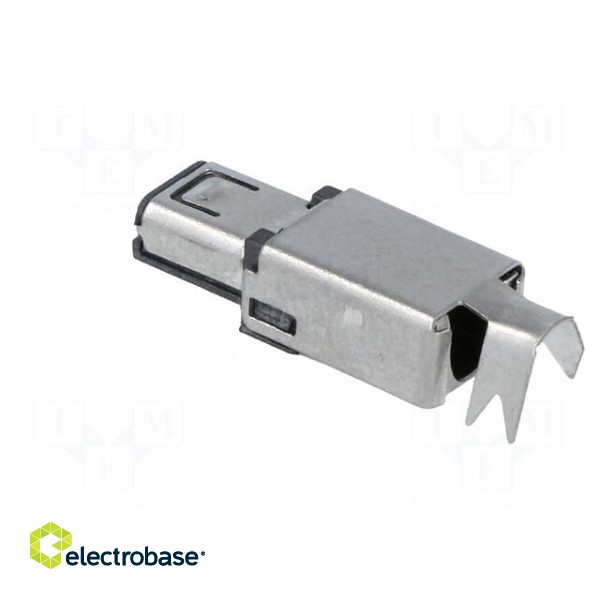 Plug | USB mini Hirose | soldering | PIN: 4 | nickel plated | 500mA image 4