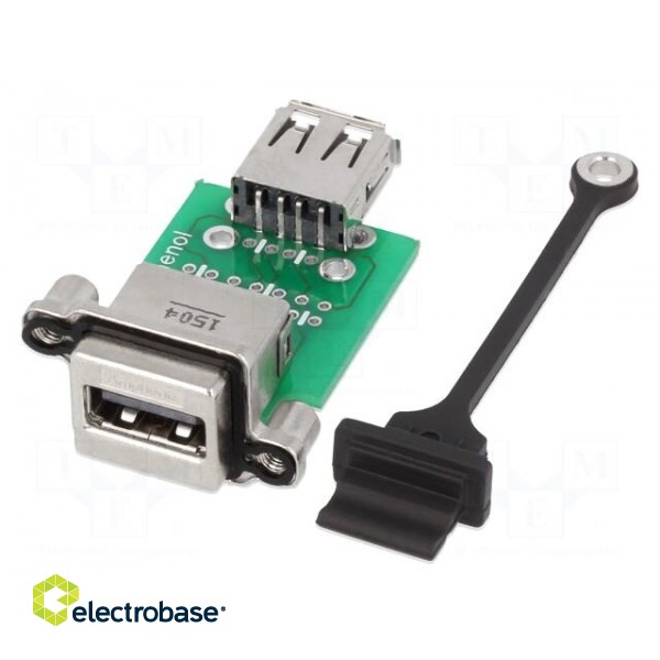 Socket | adapter | USB A socket-front,USB A socket-back | MUSB image 1