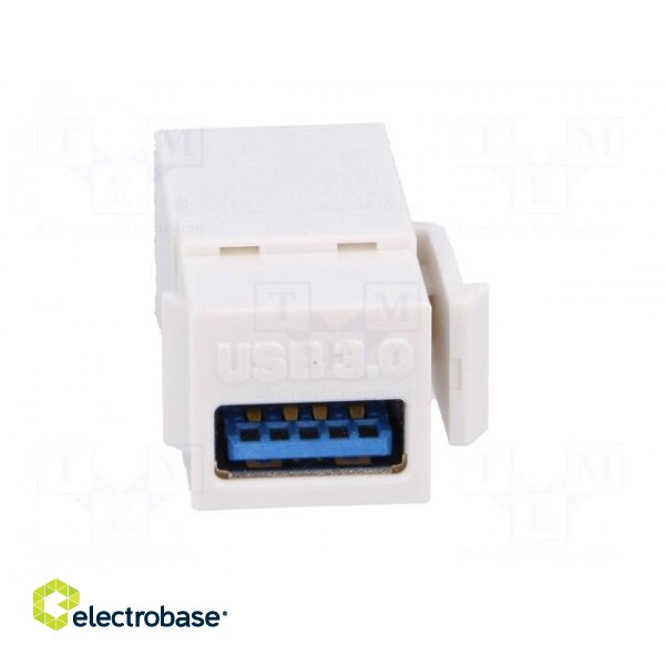 Socket | coupler | female x2 | USB A socket x2 | straight | Keystone image 9