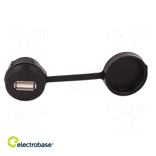 Socket | USB A | 1310 | for panel mounting,rear side nut | soldering image 9