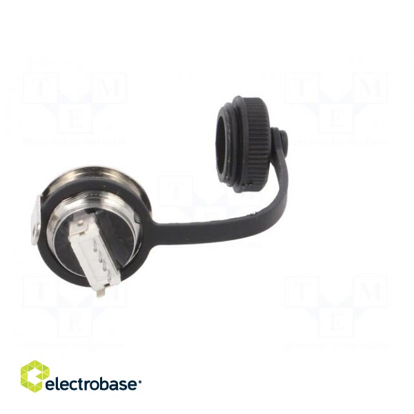 Socket | USB A | 1310 | for panel mounting,rear side nut | soldering image 5