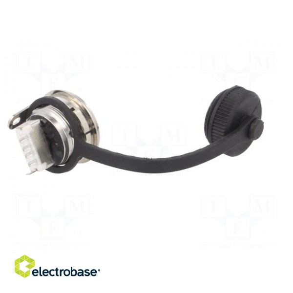 Socket | USB A | 1310 | for panel mounting,rear side nut | soldering image 6