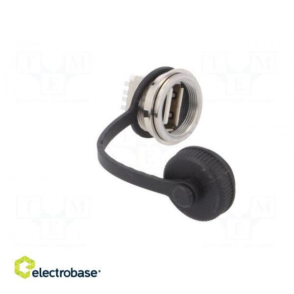 Socket | USB A | 1310 | for panel mounting,rear side nut | soldering image 8