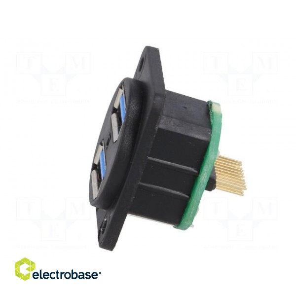 Socket | USB A | for panel mounting,plain screw hole,screw image 3