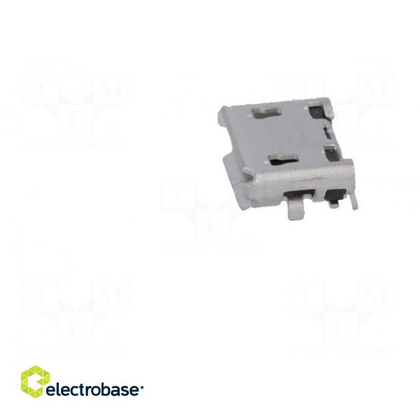 Socket | USB A mini | SMT | angled 90° | USB 2.0 | gold-plated image 3