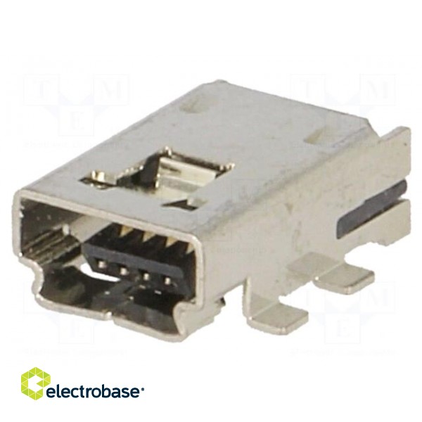 Socket | USB A mini | SMT | PIN: 4 | horizontal image 1