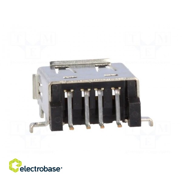 Socket | USB A | on PCBs | SMT | PIN: 4 | horizontal | USB 2.0 image 5