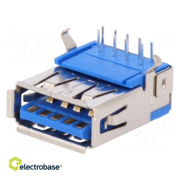 Socket | USB A | on PCBs | THT | angled 90° | USB 3.0 image 1