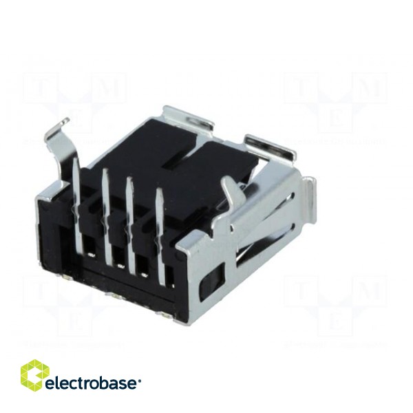 Socket | USB A | on PCBs | THT | PIN: 4 | angled 90° image 6