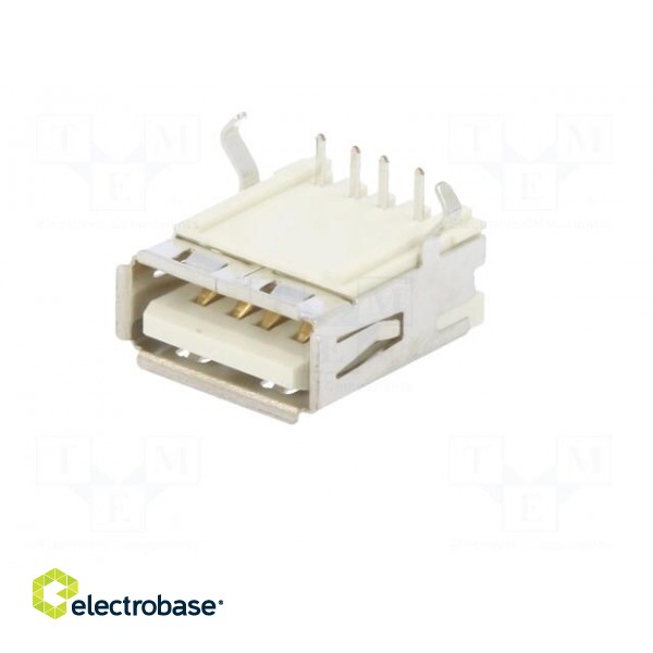 Socket | USB A | on PCBs | THT | PIN: 4 | angled 90° | shielded | USB 2.0 image 2