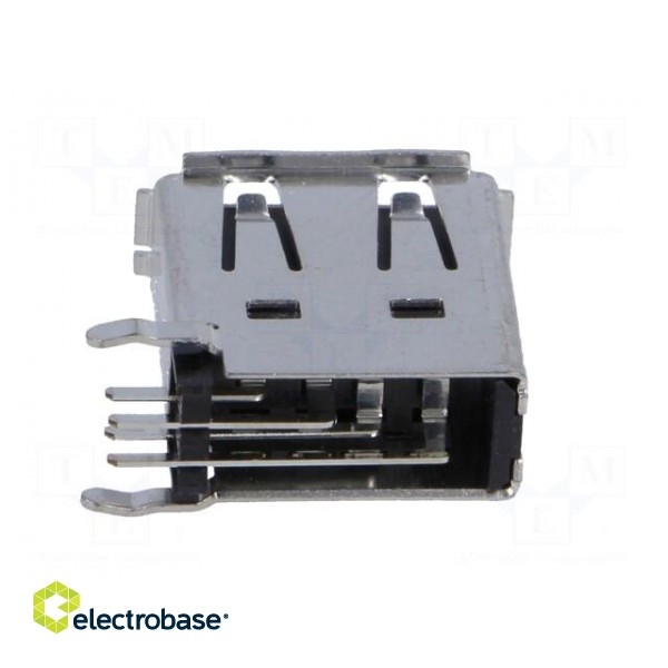 Socket | USB A | on PCBs | THT | PIN: 4 | side,angled 90° | USB 2.0 image 5
