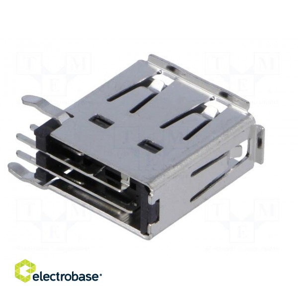Socket | USB A | on PCBs | THT | PIN: 4 | side,angled 90° | USB 2.0 image 6
