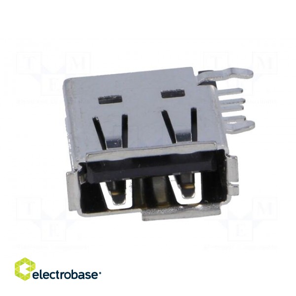 Socket | USB A | on PCBs | THT | PIN: 4 | side,angled 90° | USB 2.0 image 9