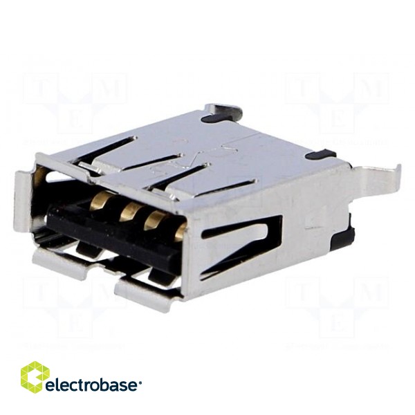 Socket | USB A | on PCBs | THT | PIN: 4 | straight image 1