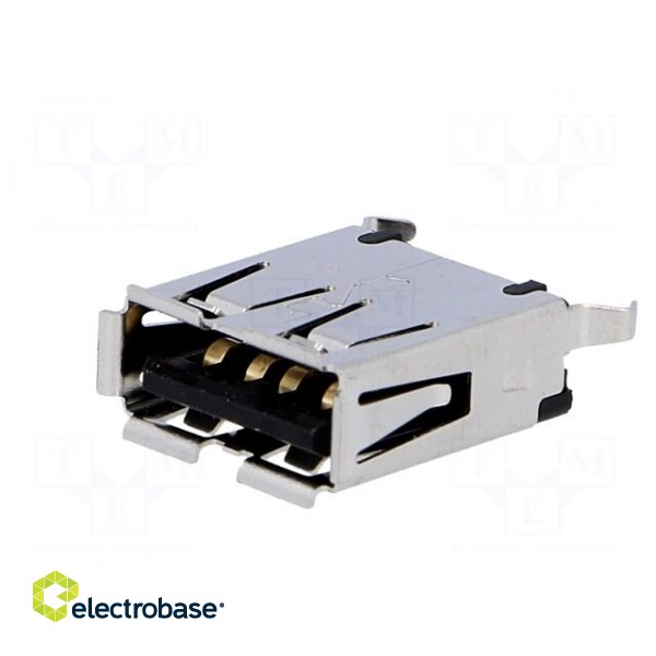 Socket | USB A | on PCBs | THT | PIN: 4 | straight image 2