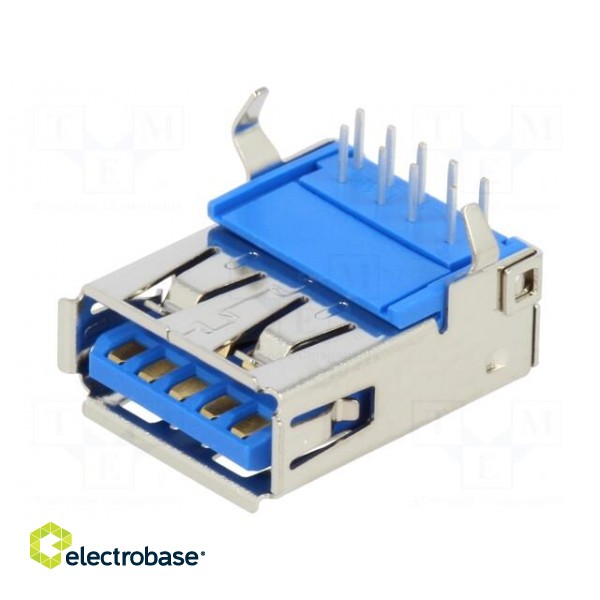 Socket | USB A | on PCBs | THT | PIN: 9 | angled 90° | USB 3.0 image 2