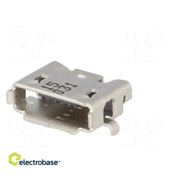 Socket | USB AB micro | on PCBs | SMT | PIN: 5 | horizontal | gold-plated image 2