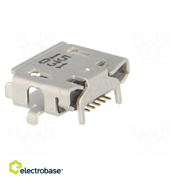 Socket | USB AB micro | on PCBs | SMT | PIN: 5 | horizontal | gold-plated image 4