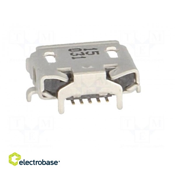 Socket | USB AB micro | on PCBs | SMT | PIN: 5 | horizontal | gold-plated image 5