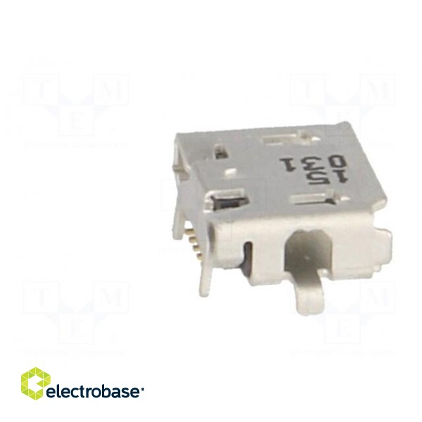 Socket | USB AB micro | on PCBs | SMT | PIN: 5 | horizontal | gold-plated image 7