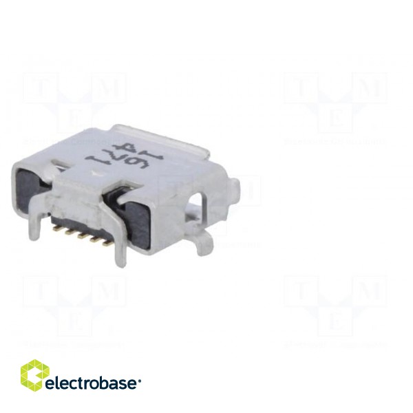 Socket | USB AB micro | on PCBs | SMT | PIN: 5 | horizontal | inverse image 6
