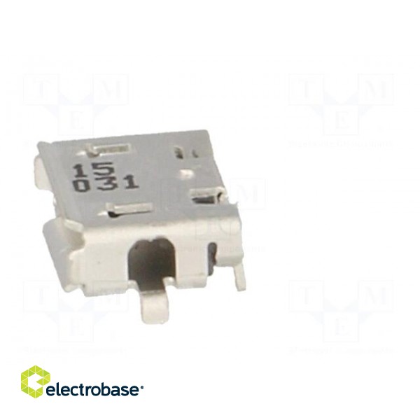 Socket | USB AB micro | on PCBs | SMT | PIN: 5 | horizontal | gold-plated image 3