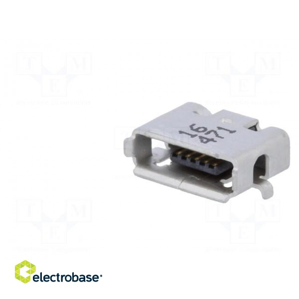 Socket | USB AB micro | on PCBs | SMT | PIN: 5 | horizontal | inverse image 2