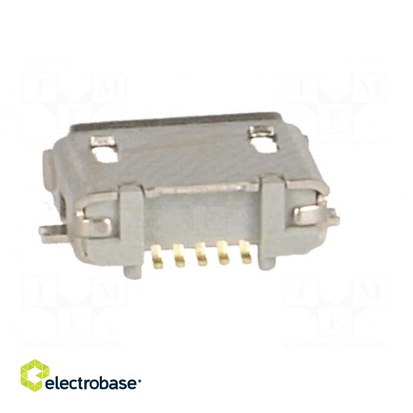 Socket | USB AB micro | SMT | PIN: 5 | USB 2.0 | gold-plated image 5