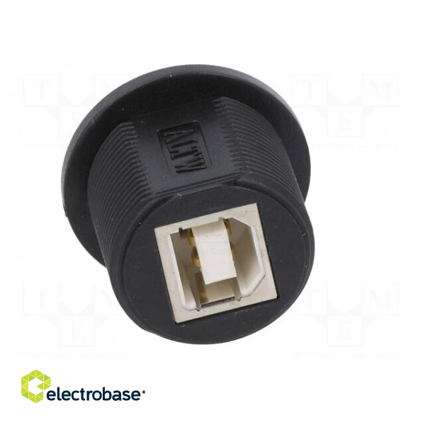 Socket | USB B | for panel mounting,screw | THT | straight | USB 2.0 image 9