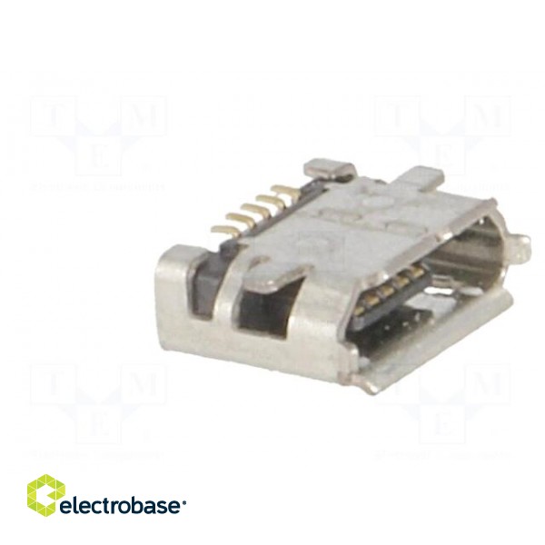 Socket | USB B micro | on PCBs | SMT | PIN: 5 | horizontal image 8