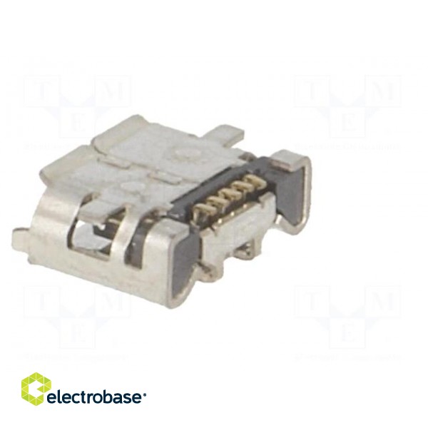 Socket | USB B micro | on PCBs | SMT | PIN: 5 | horizontal image 4