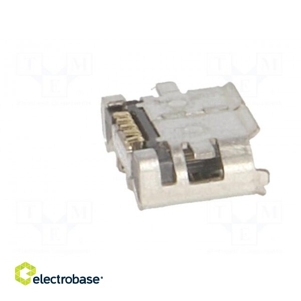 Socket | USB B micro | on PCBs | SMT | PIN: 5 | horizontal image 7