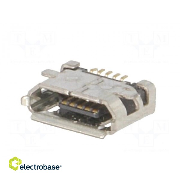 Socket | USB B micro | on PCBs | SMT | PIN: 5 | horizontal фото 2