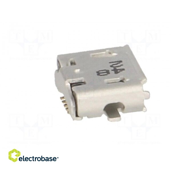 Socket | USB B micro | on PCBs | SMT | PIN: 5 | horizontal | gold-plated image 7