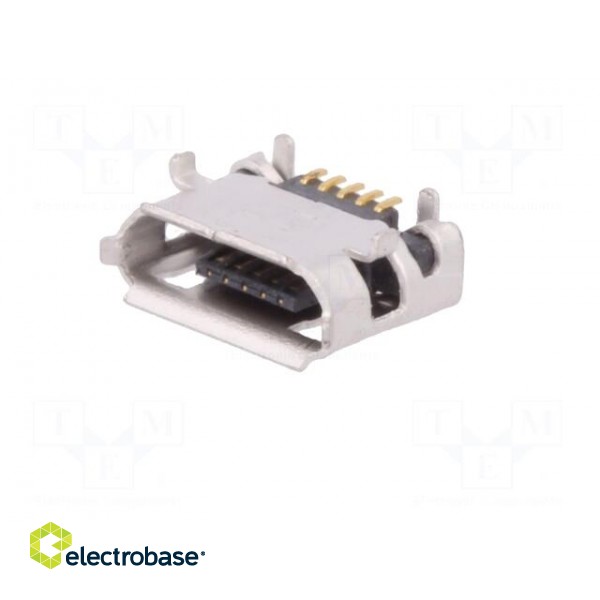 Socket | USB B micro | on PCBs | SMT,THT | PIN: 5 | horizontal | USB 2.0 image 2