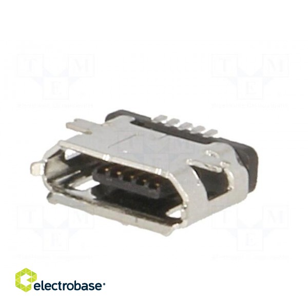 Socket | USB B micro | SMT | PIN: 5 | USB 2.0 | 0.65mm | 1.8A | 100V фото 2